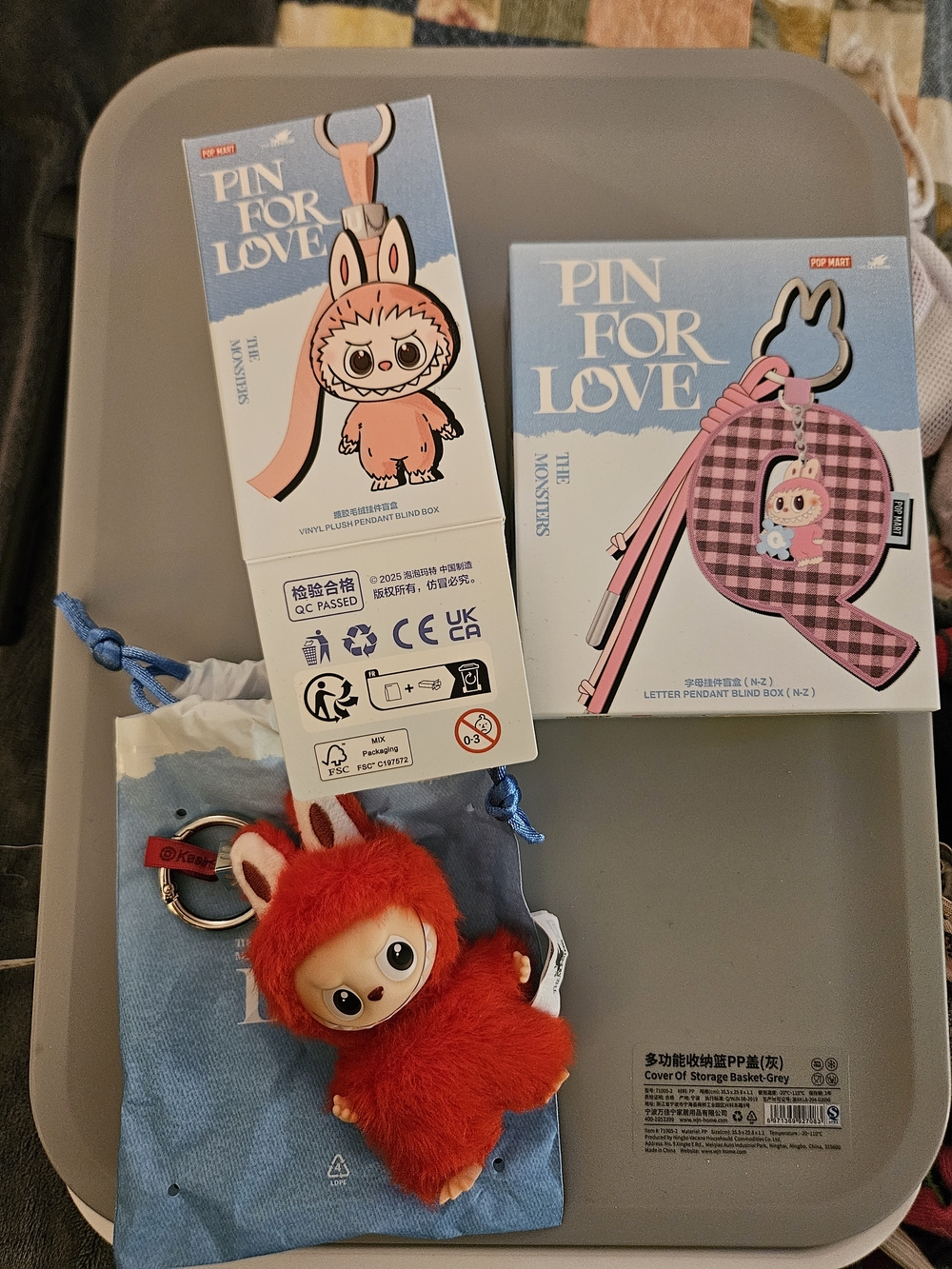 Labubu PIN FOR LOVE Matching Set SET- X (Letter And Mini LABUBU)